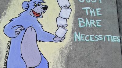 The character of Baloo from 'The Jungle Book' stocks up on supplies. Casey Drake
