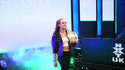 Kay Lee Ray is the longest reigning NXT UK women's champion. Courtesy WWE