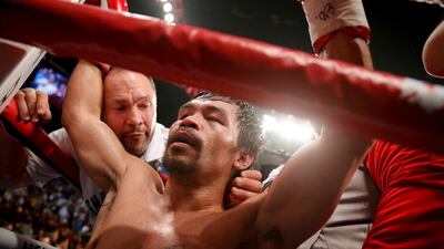 Manny Pacquiao, coming off a victory against American Adrien Broner in January, will take on the undefeated Keith Thurman on July 20. John Locher / AP Photo