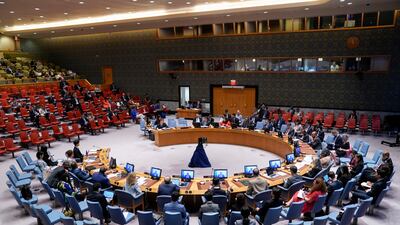 The UN Security Council meeting last week in New York. AP