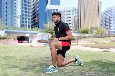 Yash Punja's brother Yodhin - pictured in 2020 - is the youngest player to have played for the UAE in men’s international cricket. Pawan Singh / The National