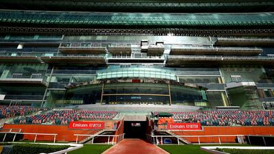 A general view of Meydan ahead of the Dubai World Cup. Saturday's meeting is the 25th anniversary of the event. Getty Images