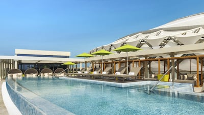 Rooftop pool at the Aloft in Al Ain.