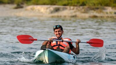 A visitor enjoys his afternoon out at the Anantara Eastern Mangroves in Abu Dhabi. Victor Besa / The National