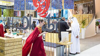 An Abu Dhabi display among the stands at WTM London. Rob Greig for The National