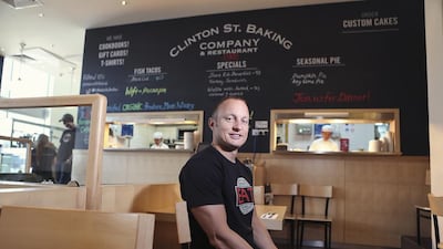 Hisham Samawi, the owner of Clinton Street Baking Company, says Dubai is a more complicated market compared to New York. His franchise owns several food trucks and is looking into franchising to compete with international brands. Sarah Dea / The National