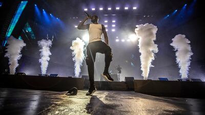 Stormzy performing at Redfest. Courtesy Arabian Radio Network
