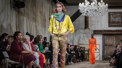 The show marks Ralph Lauren's return to NYFW for the first time since 2019. AP Photo