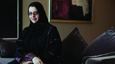 Sawsan Al Mahdi, secretary general of Friends of Cancer Patients at one of their meetings. Courtesy Antonie Robertson/The National