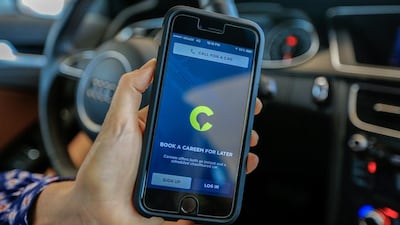 Careem has resumed services in Abu Dhabi after it paused them when the authoritiesstarted stopping its drivers last month. New regulations in the emirate will require it to register its drivers with the local taxi regulator. Victor Besa for The National