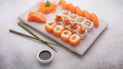 19-piece salmon set at Ichiban.