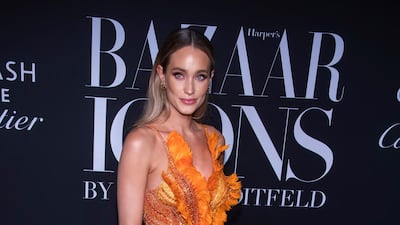 Hannah Davis Jeter attends the 'Harper's Bazaar' celebration of 'Icons By Carine Roitfeld' during New York Fashion Week on September 6, 2019. AP