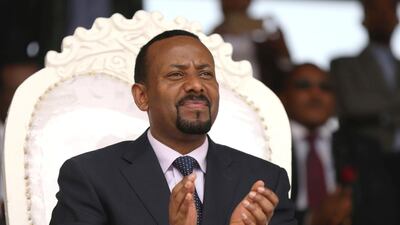 Ethiopia's prime minister, Abiy Ahmed, attends a rally during his visit to Ambo in the Oromiya region. Reuters