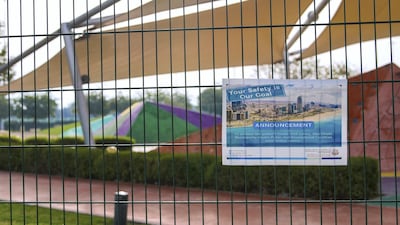 Dalma Park on the first day of the UAE cleaning campaign.