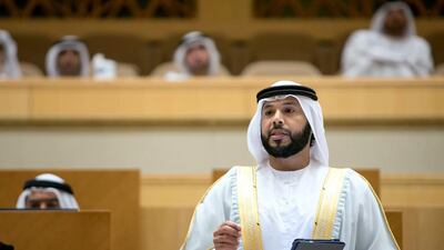 Federal National Council member Marwan bin Ghalita speaks during a session held in June. Silvia Razgova / The National