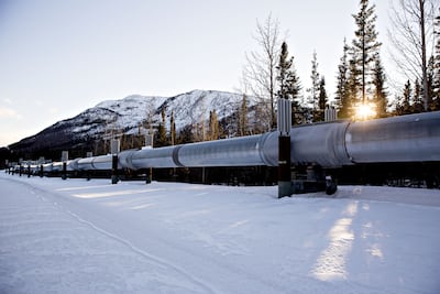 The Trans-Alaska Pipeline System near Copperville, Alaska. Bloomberg