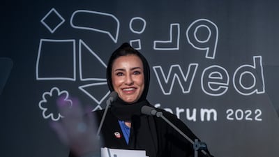 Opening remarks at the forum by Sara Awad Issa Musallam, Chairwoman of the Department of Education and Knowledge Member of the Board of Trustees of the Abu Dhabi Early Childhood Authority. Victor Besa / The National