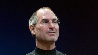 Steve Jobs reveals the new Apple iPhone before its introduction for the first time in the United States, on June 29, 2007. John G. Mabanglo / EPA
