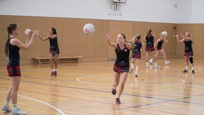 Dubai College players during training.