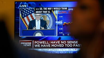 US Fed chairman Jerome Powell, said US policymakers will likely take rates higher than envisioned in their bid to crush inflation. AP