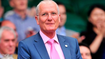 Bob Willis is seen in the Royal Box on Centre Court on day six of the 2012 Wimbledon Championships. AFP