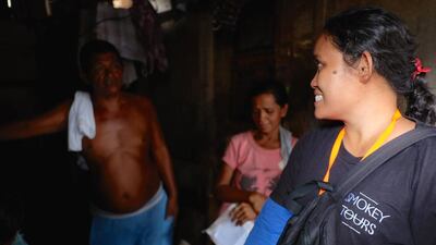 Remy, a Smokey Mountains tour guide, comes from the slums and still lives there.