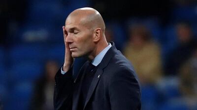 It has been a frustrating time for Real Madrid manager Zinedine Zidane of late. Juan Medina / Reuters