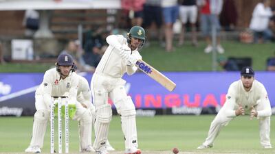 Quinton de Kock batting for South Africa. AFP