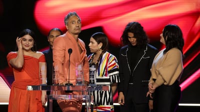 The stars of 'Reservation Dogs' receive the Best Ensemble Cast in a new Scripted Series award. Reuters