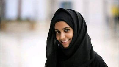 Amna Abulhoul, an art director, was one of the speakers at a TEDx event at Zayed University in Dubai yesterday.