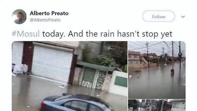 A screengrab of the flooding taken from Twitter.