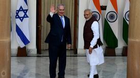 Indian Prime Minister Narendra Modi with Israeli Prime Minister Benjamin Netanyahu in New Delhi in 2018. AFP