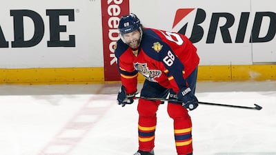 Jaromir Jagr of the Florida Panthers. Eliot J. Schechter / Getty Images