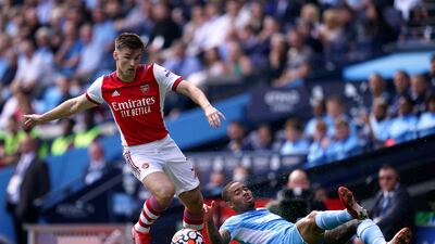 Kieran Tierney – 5. Deployed as a wing-back but in reality, played as a defensive full-back. Rarely got forward as City pinned back Arsenal. EPA