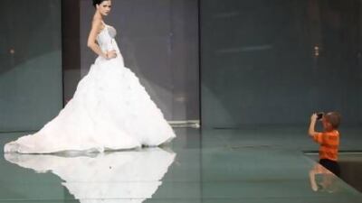 Most weddings feature a stage on which the bride sits. Big-budget affairs may also include a catwalk for her to show off her dress. Randi Sokoloff / The National