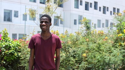 Daniel Obaji will be moving to the United States to continue his studies after becoming NYU Abu Dhabi's youngest ever graduate. Khushnum Bhandari for The National