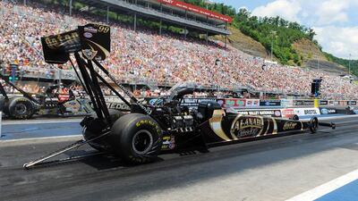 Top Fuel driver Khalid al Balooshi of the UAE finally has a second win on the season after opening the year with a victory. Now he and Qatar's Al Anabi team want to keep that momentum going with Seattle up next on the NHRA calendar. Courtesy Gary Nastase