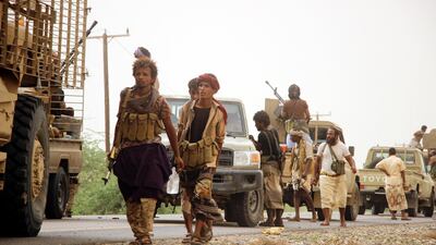 Yemeni government forces and vehicles edge closer to the western port city of Hodeidah. Najeeb Almahboobi / EPA