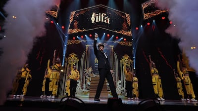 Khan co-hosted the event along with director Karan Johar and actor Vicky Kaushal