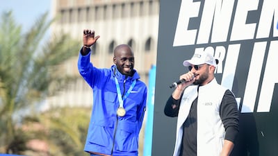 Timothy Kiplagat won the men's Abu Dhabi Marathon.