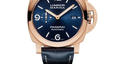 Luminor Marina Sole Blu Automatic 44mm Goldtech and Alligator Watch, Dh92,104, Panerai at Mr Porter