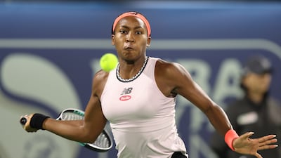 Coco Gauff during last year's Dubai Duty Free Tennis Championships. EPA