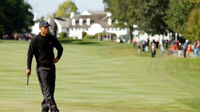 Tiger Woods was well positioned going into the final round of the BMW Championship but faded badly. The world No 1 is a cumulative four over for the year on the final day of tournaments. Michael Cohen / Getty Images