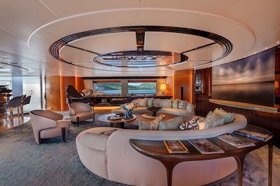 The main salon onboard the Maltese Falcon. Photo: Jumeirah