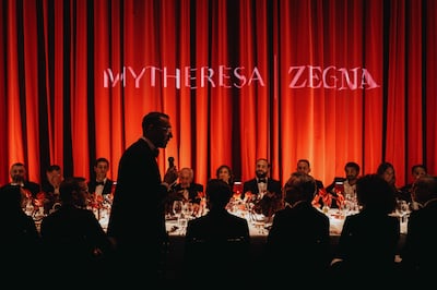 Zegna artistic director Alessandro Sartori says a few words before the performance. Photo: Mytheresa