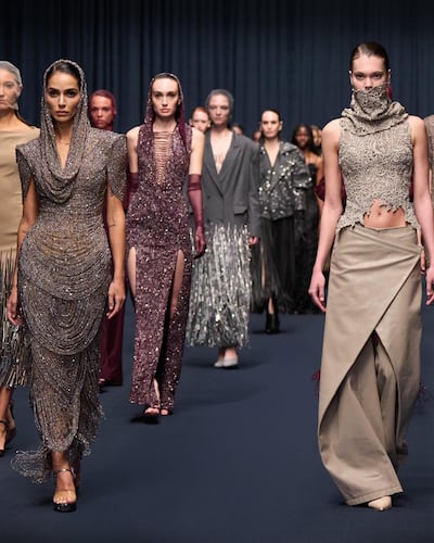 Mumbai designer Kresha Bajaj returns to Dubai Fashion Week with a moody collection. Photo: Kresha Bajaj