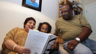 Poonam Arora, Mansuda Zeba Arora and Richard Turner are a family united in the joy of reading.