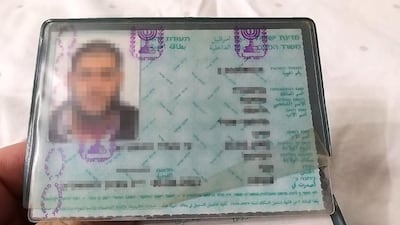 The Israeli identification document of Mohammed Khalid, provided by his family. The National