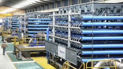 Water desalination plant in Antofagasta, Chile. Oliver Llaneza Hesse / Getty Images