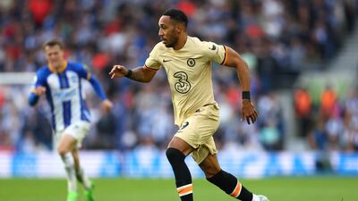 Pierre-Emerick Aubameyang in action against Brighton. Getty